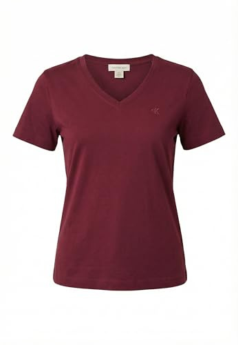 Calvin Klein Camiseta de Manga Corta Mujer Archive Jersey tee con Cuello de Pico