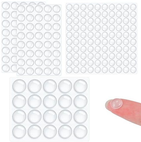 200 Pièces Tampons Porte en Silicone Transparent – HNR Butées Auto-adhésives pour Meubles, Tiroirs, Placards, Cuisines, Anti Bruit et Protection Murale (Tailles Mixtes)