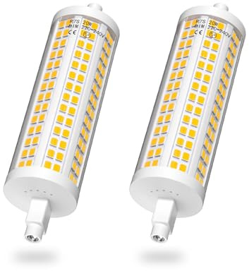 Bonlux 20W R7s Bulb 118mm LED Dimmable Natual White 4000K, Replacement 200W Halogen Linear Bulbs, Double Ended J118 R7 LED Corn Bulb for Floodlight Lamp, Security Light, Work Light, Pack of 2
