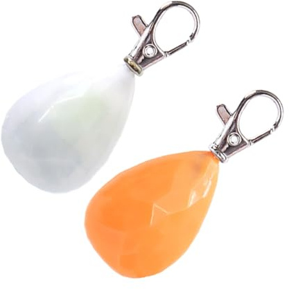 SEWACC Pendentifs Lumineux pour Chien Rechargeables et Étanches, Lot de 2, à Suspendre LED Multicolore Orange, Accessoires pour Promenades Nocturnes, Sécurité Chien Nocturne, Compatibles
