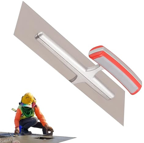 Betongslev – platt betongfinish – lätt fogspackel, ergonomiskt handtag, kakel, murverk, bygghandverktyg för putsning för perfekt finish.