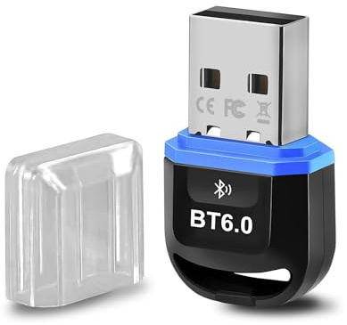 Mini USB Bluetooth Dongle para Windows 11/10/8.1, adaptador Bluetooth 6.0 para PC, conexión inalámbrica para ratón, teclado, auriculares, controlador, adaptador de PC compacto