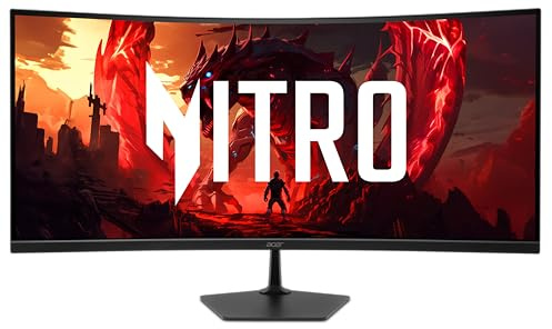 Acer Nitro 34in WQHD 3440x1440 Curved 120Hz Office Monitor EDA340CUR J0biip