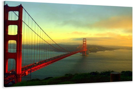 bestpricepictures 120 x 80 cm Bild auf Leinwand USA San Francisco 5085-SCT deutsche Marke und Lager - Die Bilder/das Wandbild/der Kunstdruck ist fertig gerahmt