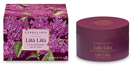 L'Erbolario Lilla - Crema corporal en caja de terciopelo, 200 ml