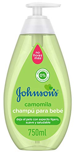 JOHNSON'S Baby Shampoo kamomill med formel No Wine more (750 ml), barnschampo för barn och spädbarn, allergivänligt och pH-balanserat, parabenfritt schampo