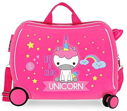 ROLL ROAD Piccolo Me, Valigia Per Bambine E Ragazze, Fucsia (Fuchsia), 50x38x20 cms