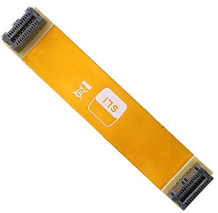GELRHONR SLI Bridge 2-vägs, 10 cm 26 stift flexibelt grafikkort PCI-e-anslutningskabel för dubbla Nvidia grafikkort korseld sammankoppling