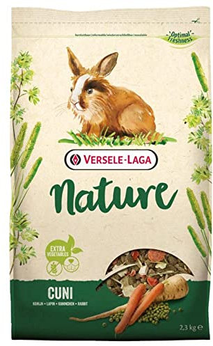 Versele Laga Nature Cuni | 2,3kg | Alleinfuttermittel für Kaninchen und Zwergkaninchen | Mit knackigen mundgerechten faserreichen Bröckchen für unterstützend gesunde Zähne