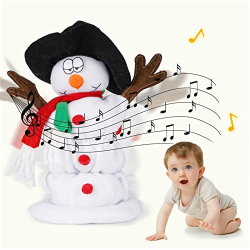Twerking Santa Snowman Singing Dancing Plush Toy, Animated Christmas Santa Claus, 6 English Christmas Songs