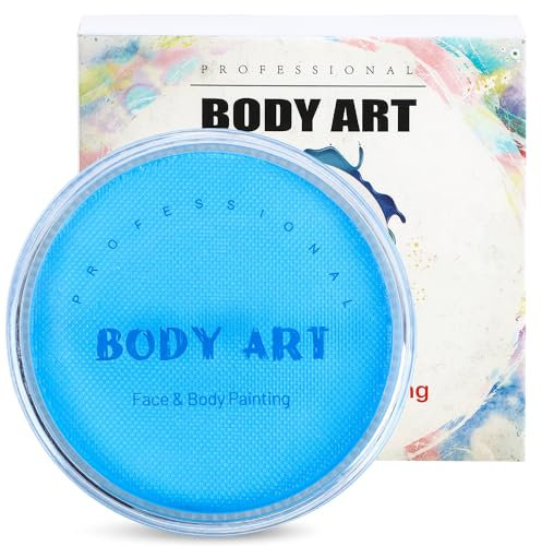 FLYISH DIRECT Profi-Schminke Gesichtsbemalung und Bodypainting, 30g Profi-Aqua Schminke, Wasserbasis Schminke Farben, für Halloween, Fasching, Partys, Blau