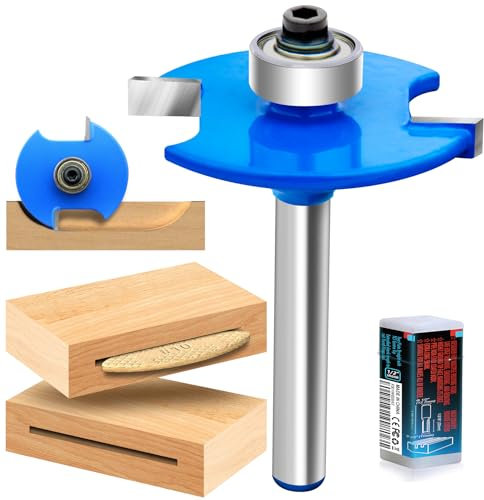 SERENEGALAXY Biscuit Jointer Router Bit 1/4 Inch Shank, Biscuit Joint Slot Cutter Router Bit, Wood Biscuit Cutter, Woodworking Cutter Tool (1/4 Inch) (1)