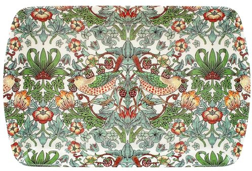 The Leonardo Collection William Morris Strawberry Thief Small Tray For Serving Dishes | Serving Trays For Kitchen Accessories | Serving Platter For Serving Food & Tea | Designer Trays for Food Serving