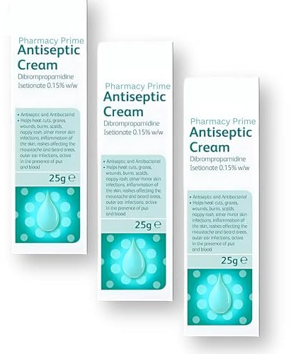 PharmacyPrime Antiseptic Cream 25g – Helps Protect & Soothe Cuts, Rashes & Minor Burns (Pack of 3) - Expiry - 11/2025