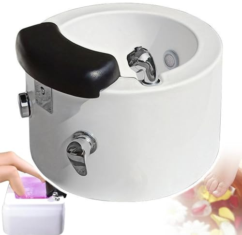 Wasd3Pods Pediluvio Acrílico De Masaje, Pediluvio SPA, Pediluvio, Pediluvio Profundo con Masaje, Luces LED De Colores, Drenaje Automático, para La Relajación Y El Cuidado De Los Pies,C