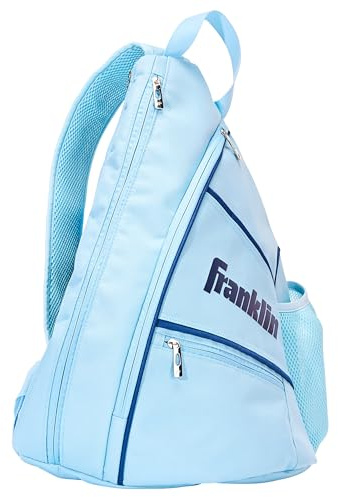Franklin Sports Pickleball Bags - Pickleball Sling Bag Backpack for Gear + Equipment - Pickleball Bag for Men + Women - Holds Paddles, Pickleballs + Accessories - Carolina Blue