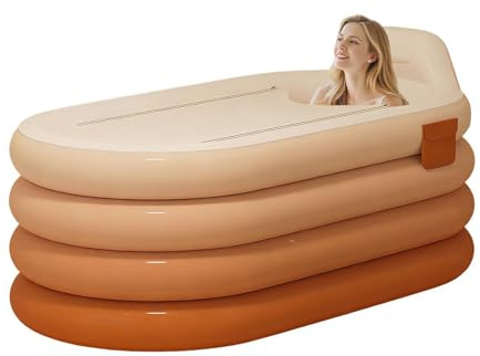 Bañera Inflable | Herramienta de Baño con Bomba de Pie,Bañera Hinchable para Adultos | Para Relajación en Spa, Recuperación en Casa, Hotel, Apartamento, Atletas, Hombres