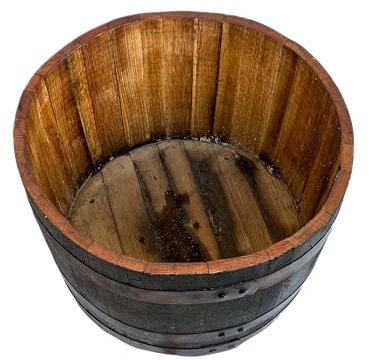 Temesso Halbes Fass aus einem originalen schottischen Whiskyfass (Oberfläche geölt - mit Ablaufbohrungen)