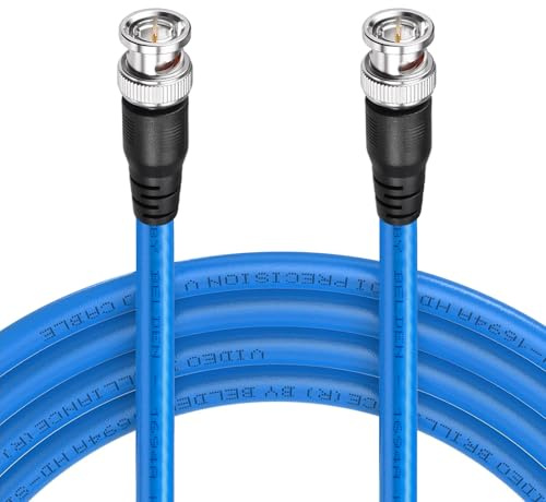 Superbat® 3G/6G/12G SDI Kabel 15m 1 Stück Belden 1694A 75 Ohm BNC Stecker zu Stecker SDI-Videokabel für HD-Kamera CCTV-Monitor Videogeräte Unterstützt HD-SDI/3G-SDI/6G-SDI/12G-SDI/4K/8K