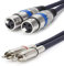 HTRUIYATY 2×XLR Weiblich Kable Auf 2×Cinch Kabel (RCA kable), Hochwertiger XLR-Stecker XLR Mikrofon XLR Patchkabel Leistungsverstärker (5 m)