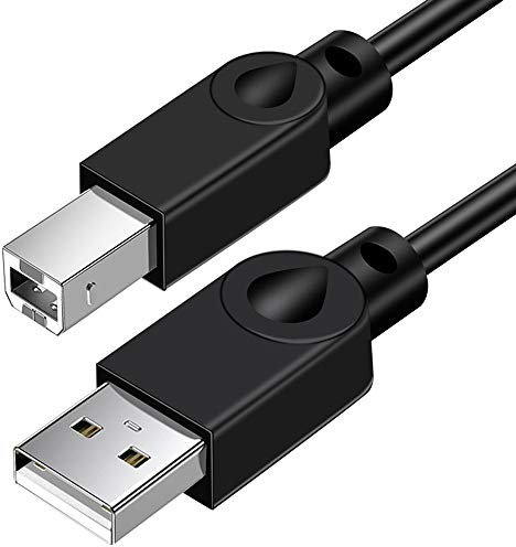 5m USB Printer Cable, USB 2.0 A-Male to B-Male Cable USB Type B Lead Scanner Cord for Printers like Canon, Epson, HP DeskJet/Envy, Lexmark, Dell, DAC, Samsung & Other USB B devices, etc (5 Meters)