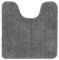 MIULEE Badematte WC Vorleger Badteppich Fußmatte Flur 1 Stück U Förmige Deko Matte Badteppiche Dekoration rutschfest Saugfähig für Wohnzimmer Badezimmer Toilett WC 50x50cm Grau