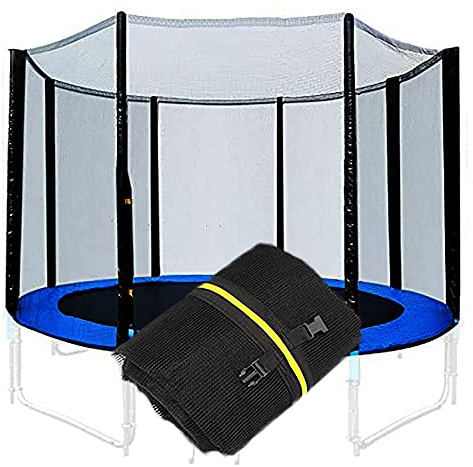 Hmpet Red De Trampolín para Niños 183 244 305 366 396 427Cm, para Trampolines De Jardín Redondos, Cremallera, Red De Trampolín Trenzada De Alta Densidad