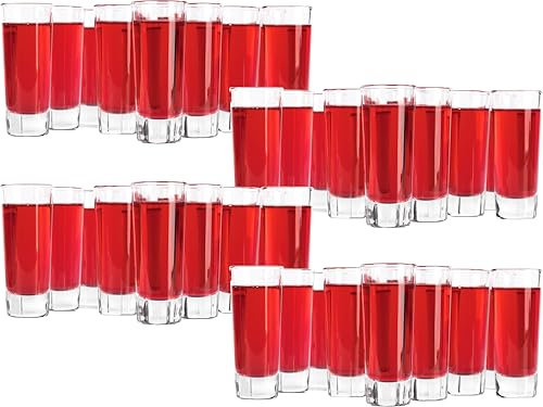 GIESSLE® 40x elegante Wodka-Gläser (2x20 Geschenkbox) Shotgläser Schnapsgläser Likörgläser Pinnchen