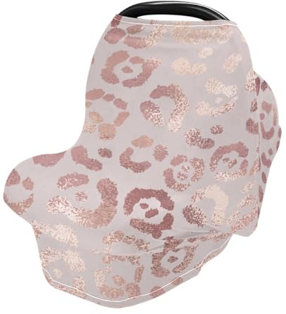 Écharpe d'allaitement motif léopard guépard or rose, écharpe d'allaitement, housses de siège de voiture pour bébés, nourrissons, extensibles, douces et respirantes, multi-usages, cadeau pour garçons