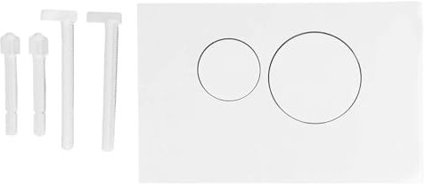 YLZCAM Pannello dei Pulsanti del Serbatoio del WC a Doppio Scarico in ABS Bianco con colonne nascoste