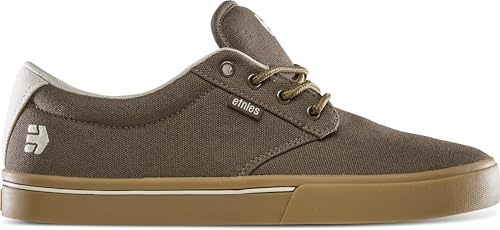 Etnies Jameson 2 Eco Sustainable Skate Style, Reinforced Cupsole, Cushioned Feel, Everyday Sneakers, Vegan - Brown/Tan/Gum - 10