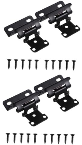 Gadpiparty 2ensembles Hinges De Porte Semi-cachés Auto-fermant Charnières De Meuble à Fermeture Douce Couvercle Accessoires Installation Pour De Cuisine