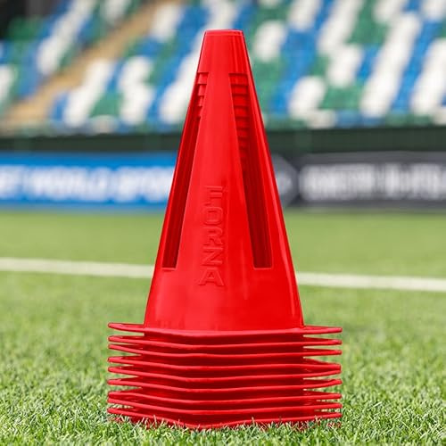 FORZA Flexi-koner [paket med 10] | Ultra-hållbara träningskoner för att förbättra och diversifiera träningspass över flera sporter – finns i 9 vibrerande färgalternativ