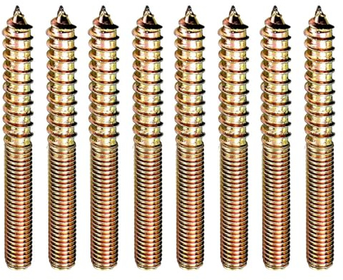 Tornillos de suspensión M8 x 70 mm, tornillos de doble cabeza, tornillos autorroscantes, máquina de sujeción sin cabeza, rosca métrica, tornillo de madera para conexión de muebles