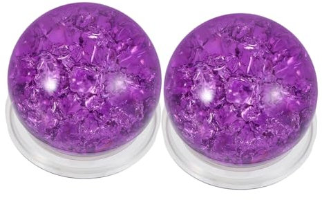 MUSISALY 2juegos Bolas De Cristal Decorativas De Diseño Agrietado para Acuarios y Fuentes De Esferas Soporte para Paisajismo Interiores y Exteriores