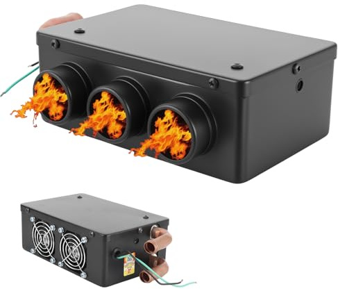 LICAEVEY Chauffage et Dégivreur de Voiture 12 V 50 W, Chauffage Rapide avec 3 Sorties D'air pour le Dégivrage du Pare-brise, Chauffage D'hiver Portable à Faible Bruit pour Tous les