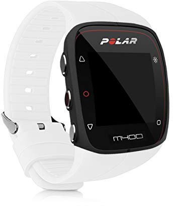 kwmobile Silikon Uhrenarmband für Polar M400 / M430 Armband - Ersatzarmband für Fitnesstracker - Wechselarmband Smartwatch - Weiß