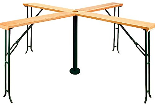 Deuba® Folding Wooden Garden Bar Table with Parasol Hole, 2.5m Diameter