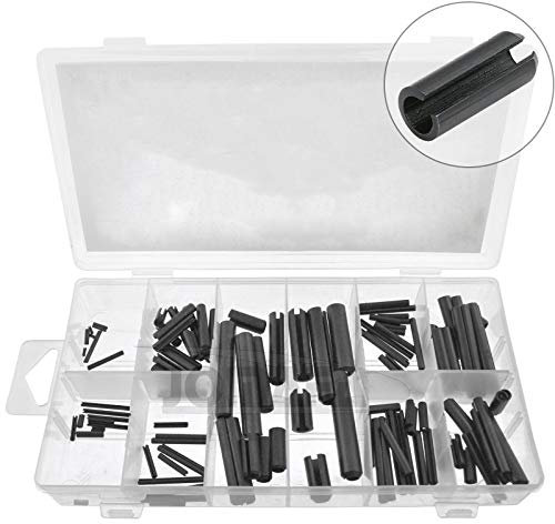 Surtido de pasadores cilíndricos abierto/pasadores elásticos 120 piezas