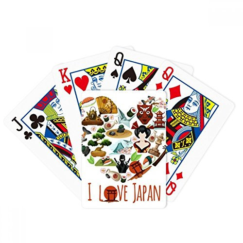 I Love Japan Sushi Illustration Poker Juego de cartas mágicas divertido juego de mesa