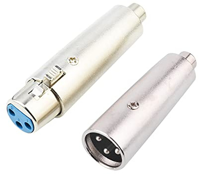 euroharry 1 par XLR-uttag och kontakt till RCA-RCA-uttag XLR till RCA-adapter för ljudmikrofon, 3-polig,