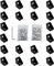 Pack of 20 Mounting Material Angle Fastening, with 40 Pieces M5 T-Nuts + 40 Pieces M5 Screws + 1 Piece Wrench for Slot 6 mm 20S Aluminium Rail Accessories, DIY Projects 3D Printer CNC