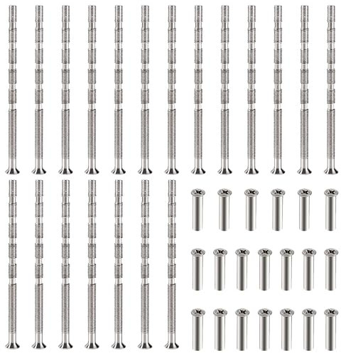 VooGenzek 20 Piezas M3 Tornillos de Manija de Puerta, Tornillos de Conexión y Fijación para Tiradores de Puerta, Tornillos Niquelados para Escudos, Manija de Puerta, Gabinete, Cajones