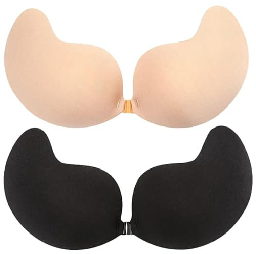 Klebe BH Push up Rückenfrei Trägerlos BH ohne träger Klebe-BHS große Brust Wiederverwendbare Unsichtbar Haut Freundlich Sticky Strapless Bra für kleine brüste Brautkleid Damen Rückenfreies Kleid