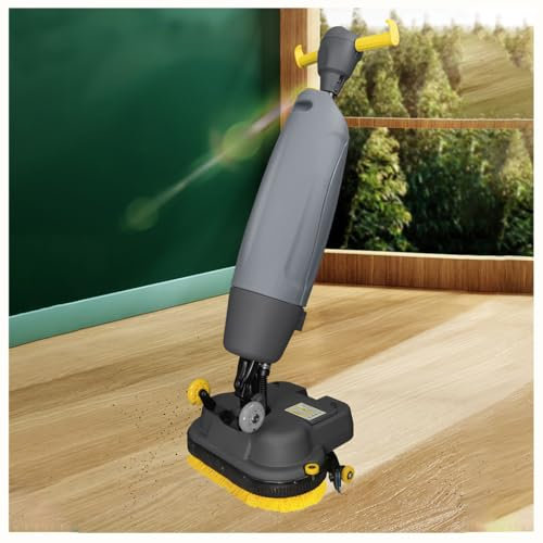 Barredora de Mano, Fregadora de Pisos Portátil 3 en 1, Almacenamiento Plegable Giratorio de 360 ​​​​° Fregadora de Piso Comercial Tipo Empuje Manual Cepillo de Doble Rodillo de Doble Eje, Adecuado