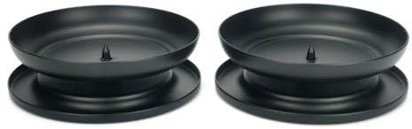 2er-Pack Metall Kerzenständer mit Dorn 1 cm, Moderner, dekorativer Kerzenhalter für Hochzeiten, Weihnachten, Wohnzimmer, Adventskranz sowie Kommunions und Taufkerzen