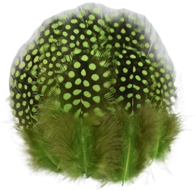 Création de bijoux en plumes de poulet sauvage, artisanat de broderie de plumes colorées, décorations de vacances, 20 pièces/lot 5-10cm(App green)