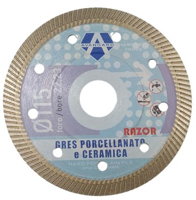 Disco diamantato Avangard3511769 da 115 mm per taglio professionale extra fine a secco di gres porcellanato/ceramica lucidi emateriali delicati