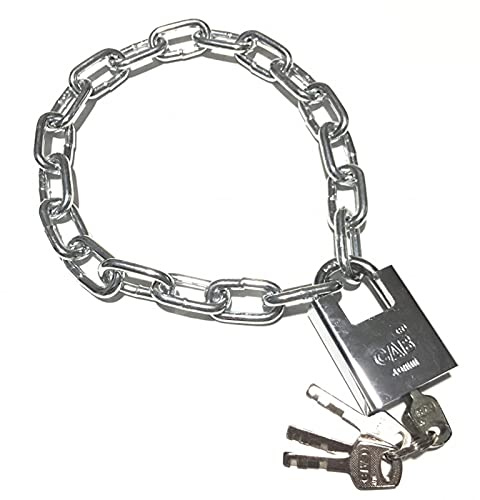 Lucchetto a catena for bicicletta, lunghezza 0,5 m-5 m antifurto di sicurezza in acciaio, anti-taglio e anti-scasso(1.5m)
