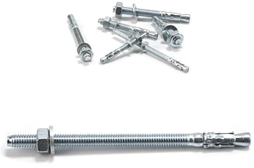 20 stycken bultankare M6, betongankare tung lastankare M6 x 100 mm, ankarbultar för räcke betong fönster sten maskiner balkar ankare skruvar set